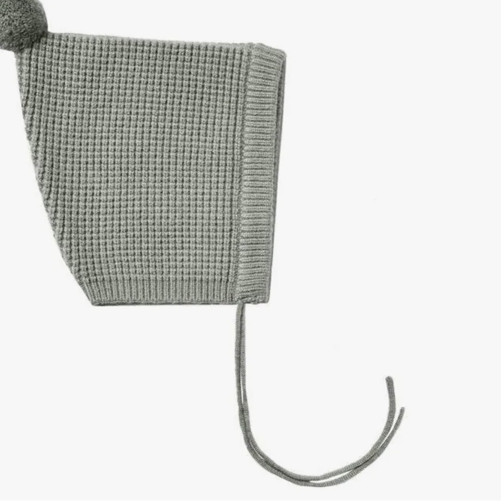 Rylee and Cru Pom Hat knitted 6-12 m